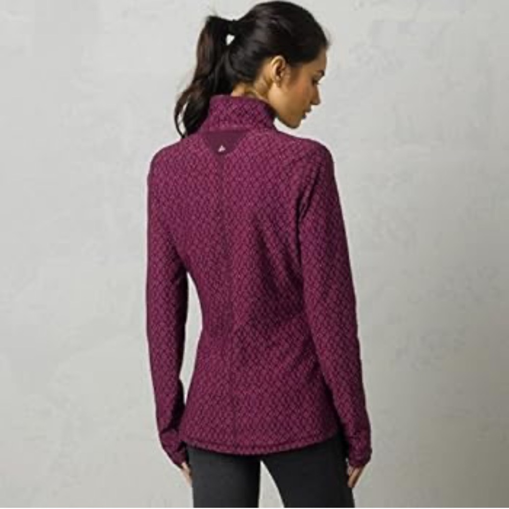 Prana Women's Purple zip up active Jacket size M workout gym hiking